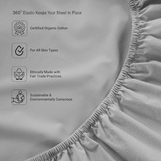 Foto 5 | Foto 5 | Juego De Sábanas Bajeras Lane Linen 100% Algodón Orgánico Queen Silver - Venta Internacional.