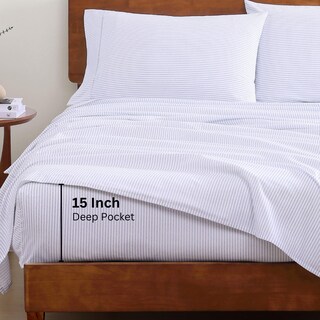 Foto 5 | Foto 5 | Juego De Sábanas Lane Linen 100% Algodón Orgánico, Talla Doble - Venta Internacional.