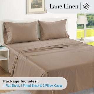 Foto 4 | Foto 4 | Sábanas Lane Linen, 100% Algodón Egipcio, 1000 Hilos, Color Topo Completo - Venta Internacional.