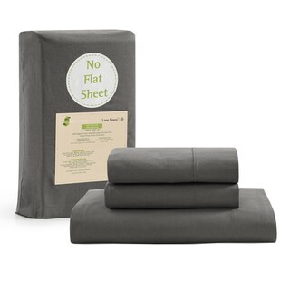 Foto 1 | Foto 1 | Sábana Bajera Lane Linen, Tamaño King, 100% Algodón Orgánico, Color Carbón - Venta Internacional.