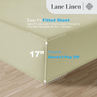 Foto 6 | Foto 6 | Juego Completo De Sábanas Lane Linen De Lujo, 100% Algodón Egipcio - Venta Internacional.