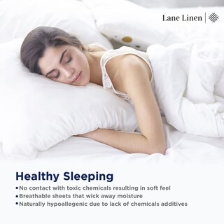 Foto 7 | Foto 7 | Fundas De Almohada Lane Linen, 100% Algodón Orgánico, Tamaño King X2 - Venta Internacional.