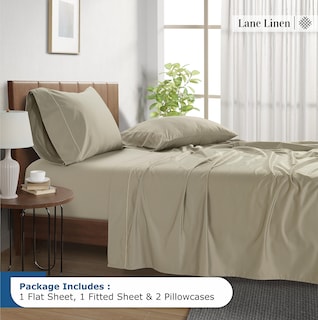 Foto 3 | Foto 3 | Juego De Sábanas Lane Linen, 100% Algodón Egipcio, 1500 Hilos, Cal King - Venta Internacional.