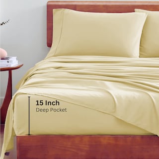 Foto 5 | Foto 5 | Juego De Sábanas Lane Linen 100% Algodón Orgánico Twin Xl Vanilla - Venta Internacional.