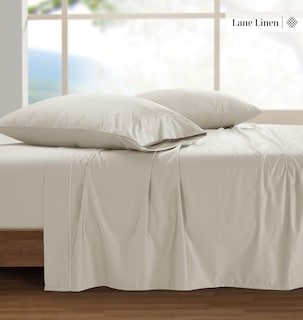 Foto 5 | Foto 5 | Juego De Sábanas Lane Linen 100% Algodón Egipcio Split King Ivory - Venta Internacional.