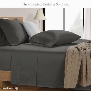 Foto 4 | Foto 4 | Juego De Sábanas Lane Linen, Tamaño Completo, 600 Hilos, 100% Algodón, Negro - Venta Internacional.