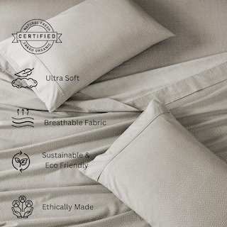 Foto 4 | Foto 4 | Juego De Sábanas Lane Linen 100% Algodón Orgánico Twin Xl Snowdrop - Venta Internacional.
