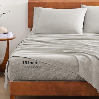Foto 5 | Foto 5 | Juego De Sábanas Lane Linen 100% Algodón Orgánico Twin Xl Snowdrop - Venta Internacional.