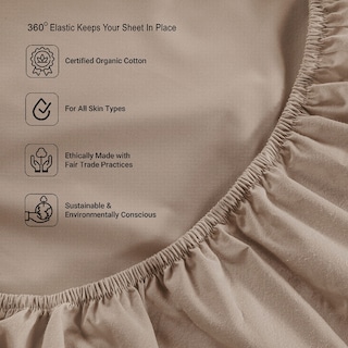 Foto 5 | Foto 5 | Sábana Bajera Ajustable Lane Linen Twin Xl, 100% Algodón Orgánico, Color Topo - Venta Internacional.
