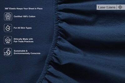 Foto 5 | Foto 5 | Juego De Sábanas De Franela Lane Linen 100% Algodón California King - Venta Internacional.