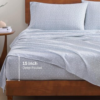 Foto 5 | Foto 5 | Juego De Sábanas Lane Linen 100% Algodón Orgánico California King Blue - Venta Internacional.