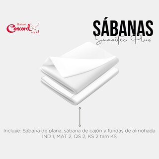 Foto 3 | Foto 3 | Juego Sábanas Suavitec Plus Concord King Size Negras