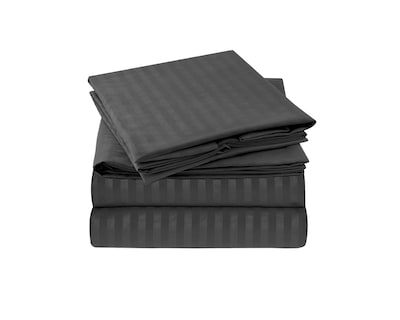 Foto 1 | Foto 1 | Juego de Sábanas Bluelander Negras Hipoalergénicas Individuales 3 Piezas de Rayas