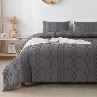 Foto 1 | Foto 1 | Juego De Edredón Andency Tufted Queen De Color Gris Oscuro Con 2 Fundas De Almohada - Venta Internacional.