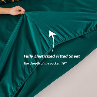 Foto 7 | Foto 7 | Juego De Edredón Perfemet Con Estampado De Mármol Verde, Tamaño King, 6 Unidades - Venta Internacional.