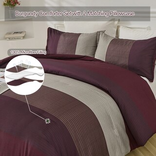 Foto 4 | Foto 4 | Juego De Edredón Wongs Bedding, Color Burdeos, Reversible, Tamaño King - Venta Internacional.