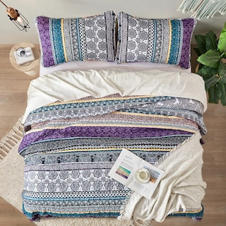 Foto 3 | Foto 3 | Juego De Edredón Wongs Bedding Boho King Size, Microfibra Morada - Venta Internacional.
