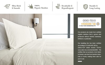 Foto 3 | Foto 3 | Juego De Sábanas Bamboo Sheets Tafts Tamaño Queen, 5 Piezas, Color Marfil - Venta Internacional.
