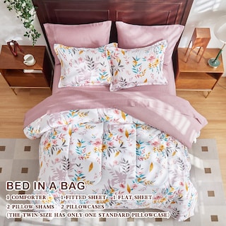 Foto 4 | Foto 4 | Juego de Edredón Joyreap King Size con Diseño Floral 7 Piezas - Venta Internacional