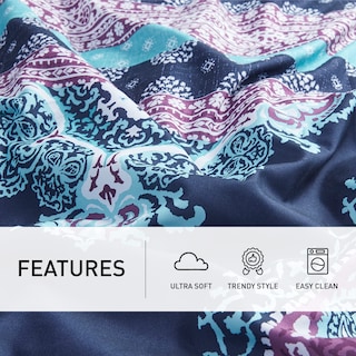 Foto 6 | Foto 6 | Set De Edredón Degrees Of Comfort, Tamaño Completo, Color Azul Bohemio Manda - Venta Internacional.
