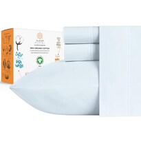 Juego De Sábanas Sleep Mantra 100% Algodón Orgánico Blue King - Venta Internacional.