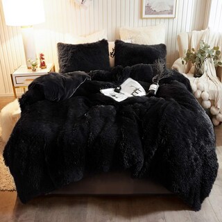 Foto 1 | Foto 1 | Juego De Fundas De Edredón Xege Plush Shaggy Luxury, Cristal Ultrasuave - Venta Internacional.