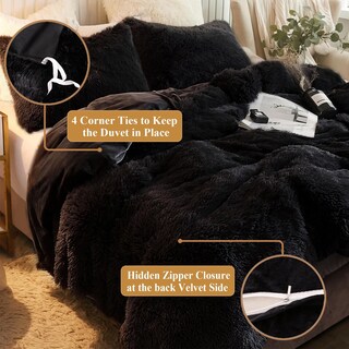 Foto 5 | Foto 5 | Juego De Fundas De Edredón Xege Plush Shaggy Luxury, Cristal Ultrasuave - Venta Internacional.