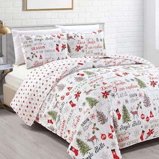 Foto 4 | Foto 4 | Juego De Colcha Great Bay Home Christmas De 3 Piezas Tamaño King - Venta Internacional.