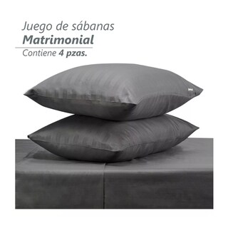 Foto 4 | Foto 4 | Juego de Sabanas Matrimonial Egipcian Premium 2800 Hilos 4 Piezas Gris Oscuro