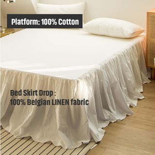 Foto 2 | Foto 2 | Faldón De Cama Simple&opulence De Lino Belga 100% Doble, Tamaño Queen O King - Venta Internacional.