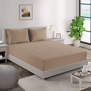 Foto 2 | Foto 2 | Sábana Bajera Lane Linen 100% Algodón Orgánico Queen Taupe - Venta Internacional.