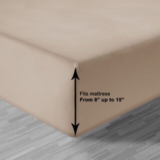 Foto 4 | Foto 4 | Sábana Bajera Lane Linen 100% Algodón Orgánico Queen Taupe - Venta Internacional.