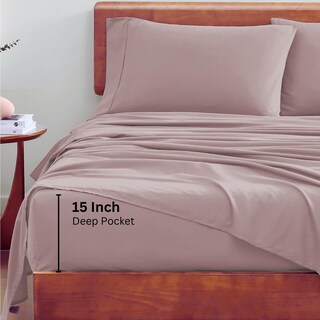 Foto 5 | Foto 5 | Juego De Sábanas Lane Linen Rv, Tamaño Queen, 100% Algodón Orgánico, Color Lila - Venta Internacional.