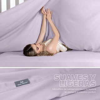 Foto 3 | Foto 3 | Sábana De Microfibra Real Textil Violeta Matrimonial
