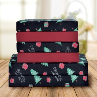 Foto 2 | Foto 2 | Sábanas Elegant Comfort Luxury Soft Feliz Navidad Cal King - Venta Internacional.