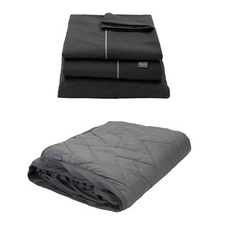 Foto 1 | Foto 1 | Protector Lux + Sabanas Royal Touch Negro Queen Size