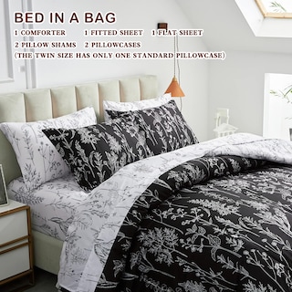 Foto 5 | Foto 5 | Juego de Cama Joyreap Botanical Queen Reversible 7 Piezas - Venta Internacional