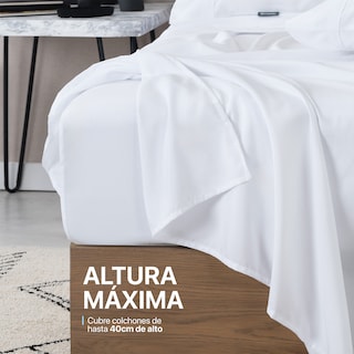 Foto 7 | Foto 7 | Juego De Sábanas De Microfibra Esquimal Blanco Queen Size + 4 Fundas De Almohada