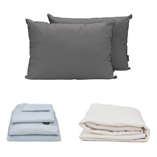 Foto 1 | Foto 1 | Protector Ultra + Sabanas Softy Platino + Almohada 2-pack Matrimonial