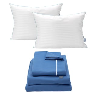 Foto 1 | Foto 1 | Sabanas Royal Azul Medio + Almohada Royal Twin Matrimonial