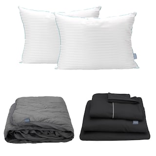Foto 1 | Foto 1 | Sábanas Dicasa Royal Negro + Protector Lux Gris + Almohada Royal Twin Queen Size