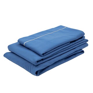 Foto 3 | Foto 3 | Sábanas Dicasa Royal Azul Medio + Protector Lux Gris + Almohada Royal Twin Matrimonial