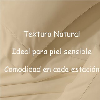 Foto 4 | Foto 4 | Juego de Sabanas 100% Algodón King size Frescas y Transpirables Beige Kyuden Home