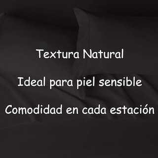Foto 4 | Foto 4 | Juego de Sabanas 100% Algodón King size Frescas y Transpirables Negro Kyuden Home