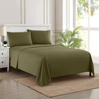 Foto 1 | Foto 1 | Juego De Sábanas Sweet Home Collection Twin Olive 1800 Supreme - Venta Internacional.