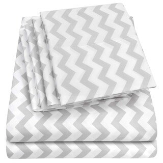 Foto 1 | Foto 1 | Juego De Sábanas Sweet Home Collection Chevron Grey Queen - Venta Internacional.