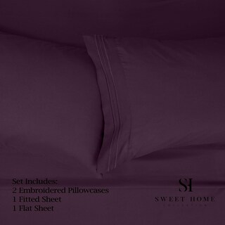 Foto 2 | Foto 2 | Juego De Sábanas Sweet Home Collection 1500 Supreme King Purple - Venta Internacional.