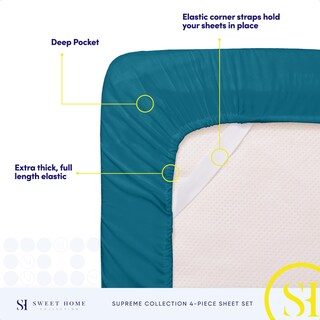 Foto 5 | Foto 5 | Juego De Sábanas Sweet Home Collection Split King, Color Verde Azulado - Venta Internacional.