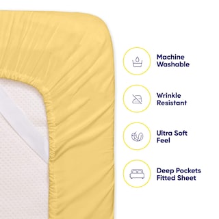 Foto 3 | Foto 3 | Sábanas Sweet Home Collection 1500 Supreme Full Yellow - Venta Internacional.
