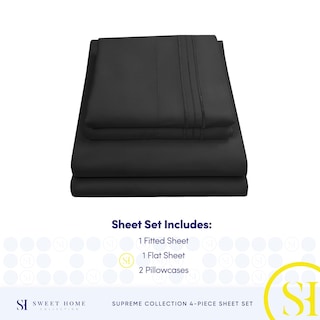 Foto 4 | Foto 4 | Juego De Sábanas Sweet Home Collection California King Negro - Venta Internacional.